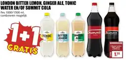 MCD Supermarkt LONDON BITTER LEMON, GINGER ALE, TONIC WATER EN/OF SUMMIT COLA aanbieding