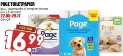MCD Supermarkt PAGE TOILETPAPIER aanbieding