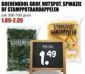 MCD Supermarkt BOERENKOOL GROF, HUTSPOT, SPINAZIE OF STAMPPOTAARDAPPELEN aanbieding