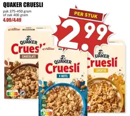 MCD Supermarkt QUAKER CRUESLI aanbieding
