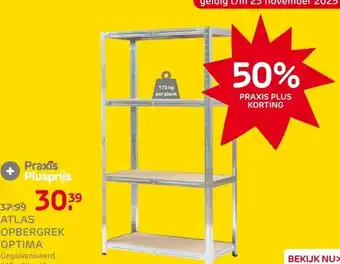 Praxis Opbergrek Atlas Optima 148x80x40 Galva aanbieding