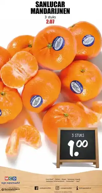 MCD Supermarkt SANLUCAR MANDARIJNEN aanbieding