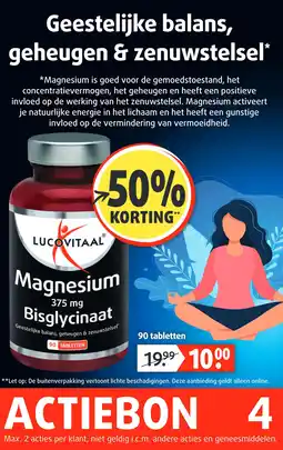 Lucovitaal Magnesium 375 mg Bisglycinaat aanbieding