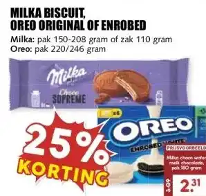 MCD Supermarkt MILKA BISCUIT, OREO ORIGINAL OF ENROBED aanbieding