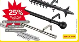 Praxis roedes, rails en accessoires aanbieding