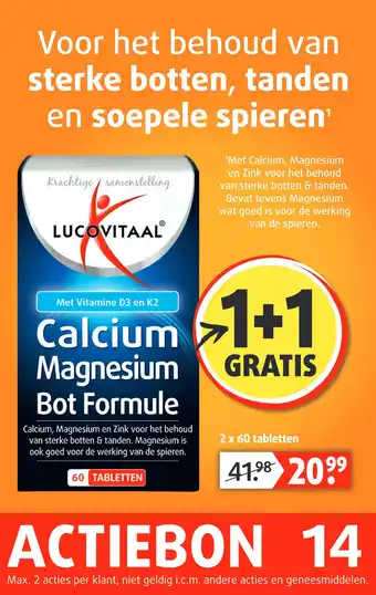 Lucovitaal Calcium Magnesium Bot Formule aanbieding