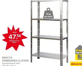 Praxis Sencys opbergrek Clicker gegalvaniseerd aanbieding