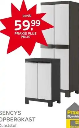 Praxis Sencys lage kast grijs donker grijs aanbieding