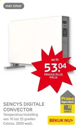Praxis Sencys convectorkachel digitaal 2000W aanbieding