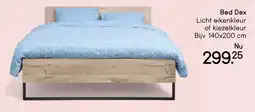 Leen Bakker Bed Dex Licht eikenkleur of kiezelkleur aanbieding