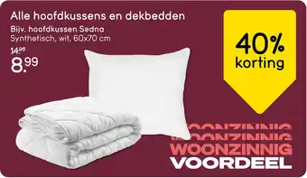Leen Bakker Alle hoofdkussens en dekbedden aanbieding