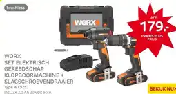 Praxis Worx Klopboormachine WX925 - 20V aanbieding