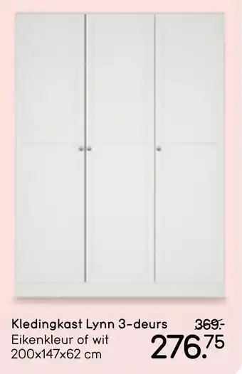Leen Bakker Kledingkast Lynn 3 deurs aanbieding
