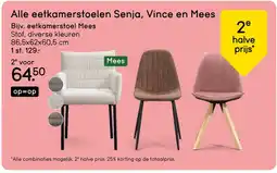 Leen Bakker Alle eetkamerstoelen Senja, Vince en Mees aanbieding