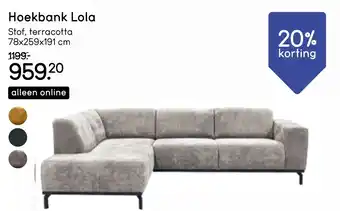 Leen Bakker Hoekbank Lola aanbieding