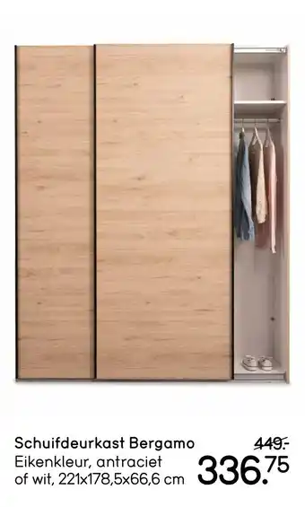 Leen Bakker Schuifdeurkast Bergamo aanbieding