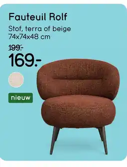 Leen Bakker Fauteuil Rolf aanbieding