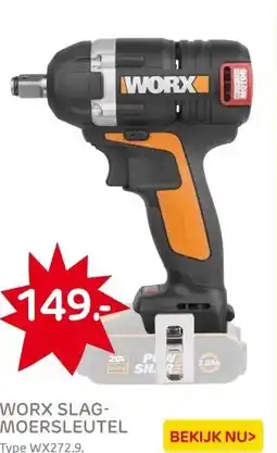 Praxis Worx slagmoersleutel WX272.9 20V (zonder aanbieding