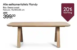 Leen Bakker Alle eetkamertafels Mandy aanbieding