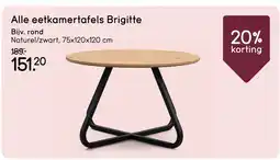 Leen Bakker Alle eetkamertafels Brigitte aanbieding