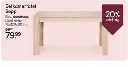 Leen Bakker Eetkamertafel Sepp aanbieding