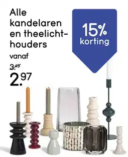 Leen Bakker Alle kandelaren en theelicht houders aanbieding