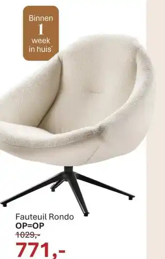 IN.HOUSE Fauteuil Rondo aanbieding