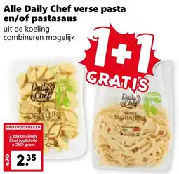 Coop Alle Daily Chef verse pasta en/of pastasaus aanbieding