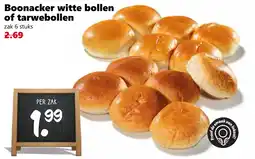 Coop Boonacker witte bollen of tarwebollen aanbieding