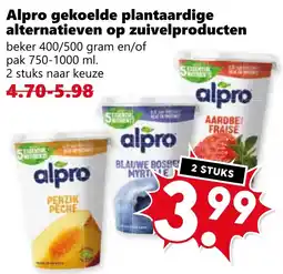 Coop Alpro gekoelde plantaardige alternatieven op zuivelproducten aanbieding