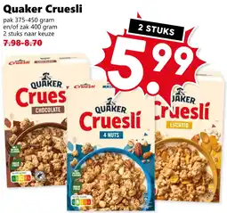 Coop Quaker Cruesli aanbieding
