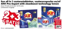 Coop Sun all in 1 vaatwastabletten aanbieding