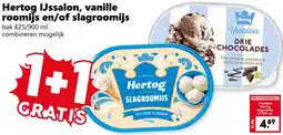 Coop Hertog IJssalon, vanille roomijs en/of slagroomijs aanbieding