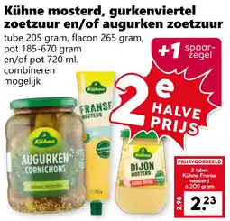 Coop Kühne mosterd, gurkenviertel zoetzuur en/of augurken zoetzuur aanbieding