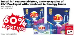 Coop Sun all in 1 vaatwastabletten aanbieding