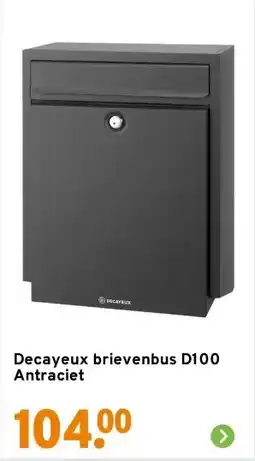 GAMMA Decayeux brievenbus D100 Antraciet aanbieding