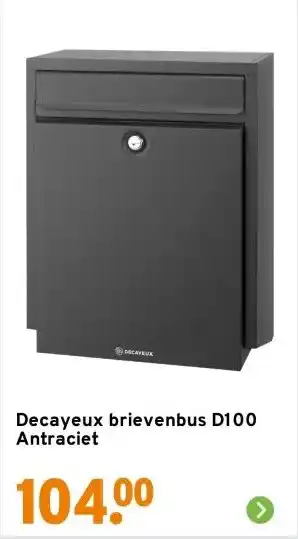 GAMMA Decayeux brievenbus D100 Antraciet aanbieding