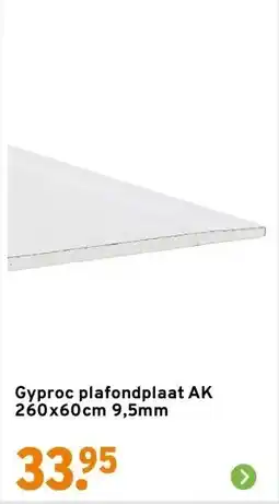 GAMMA Gyproc plafondplaat AK 260x60cm 9,5mm aanbieding