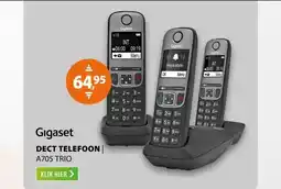 Expert Gigaset A705 Trio Zwart aanbieding