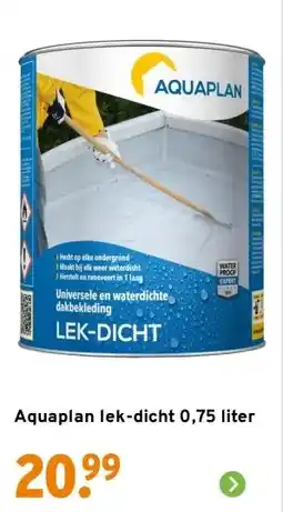 GAMMA Aquaplan lek-dicht 0,75 liter aanbieding