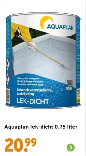 GAMMA Aquaplan lek-dicht 0,75 liter aanbieding