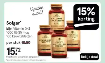Etos Solgar aanbieding
