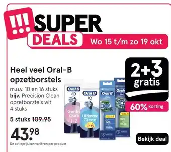 Etos Heel veel Oral-B opzetborstels aanbieding