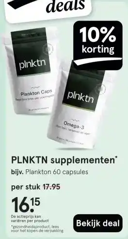 Etos PLNKTN supplementen aanbieding