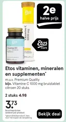 Etos Etos vitaminen, mineralen en supplementen aanbieding