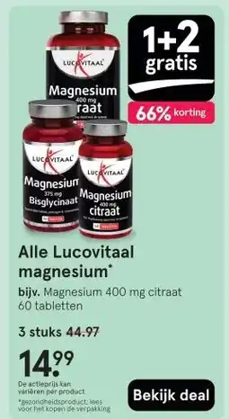 Etos Alle Lucovitaal magnesium aanbieding