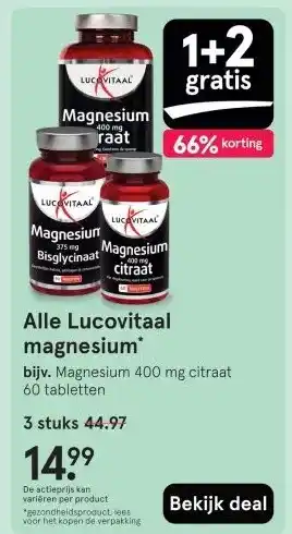 Etos Alle Lucovitaal magnesium aanbieding