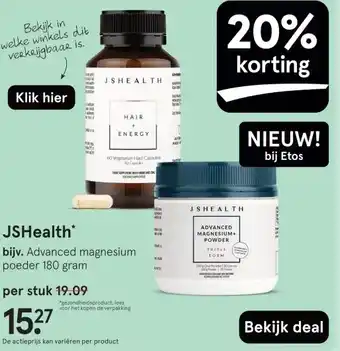 Etos JSHealth aanbieding