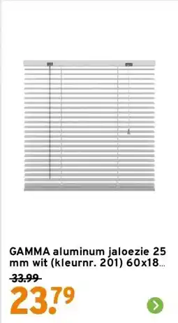 GAMMA GAMMA aluminum jaloezie 25 mm wit (kleurnr. 201) 60x180 cm (bxh) aanbieding