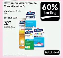Etos Davitamon kids, vitamine C en vitamine D aanbieding
